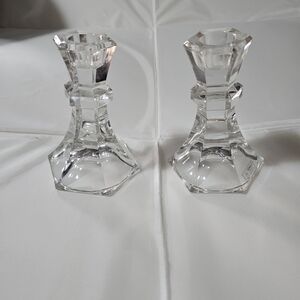 Vintage Towle 24% lead crystal candlestick holders made in Austria. 